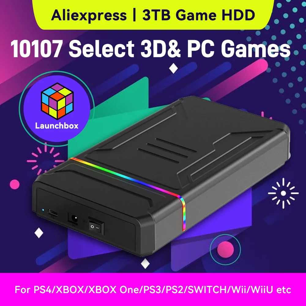 Gaming Console.Emulators - Портативный игровой жесткий диск Launchbox 3