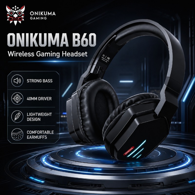 Gaming Console Apple - Беспроводная игровая стереогарнитура ONIKUMA B60 с