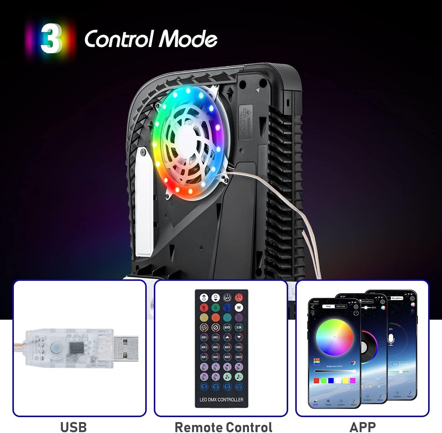 Sony Console Ps5 Slim - Светодиодная RGB-лента для PS5 Pro/Slim/Fat, оригинальная