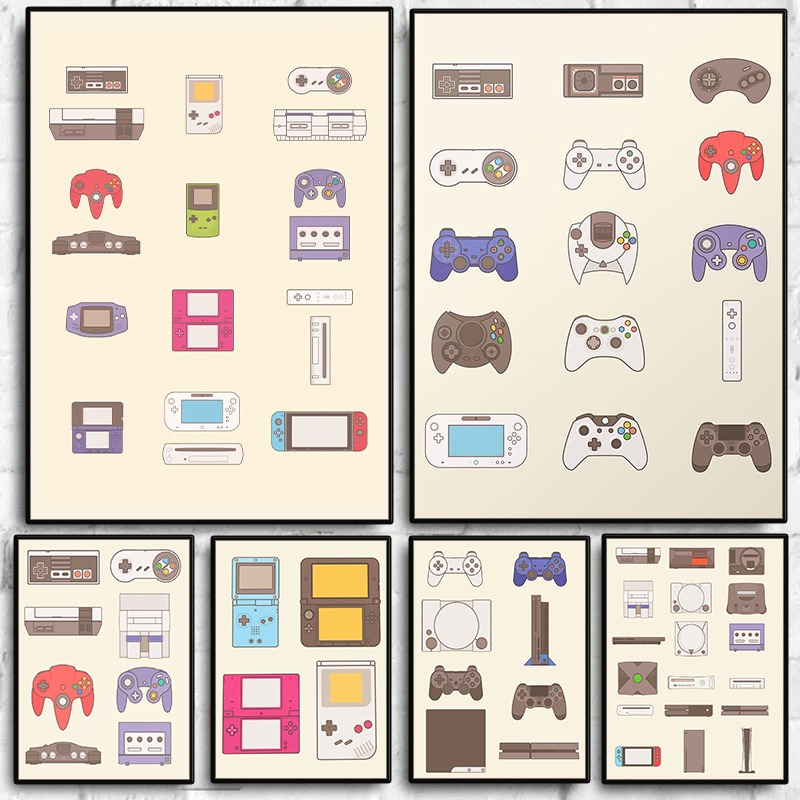 Gaming Console Picture - Постер «Эволюция портативных игровых приставок и